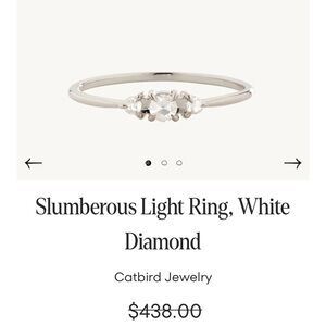 Sleeping beauty ring catbird 6.25 white gold diamond